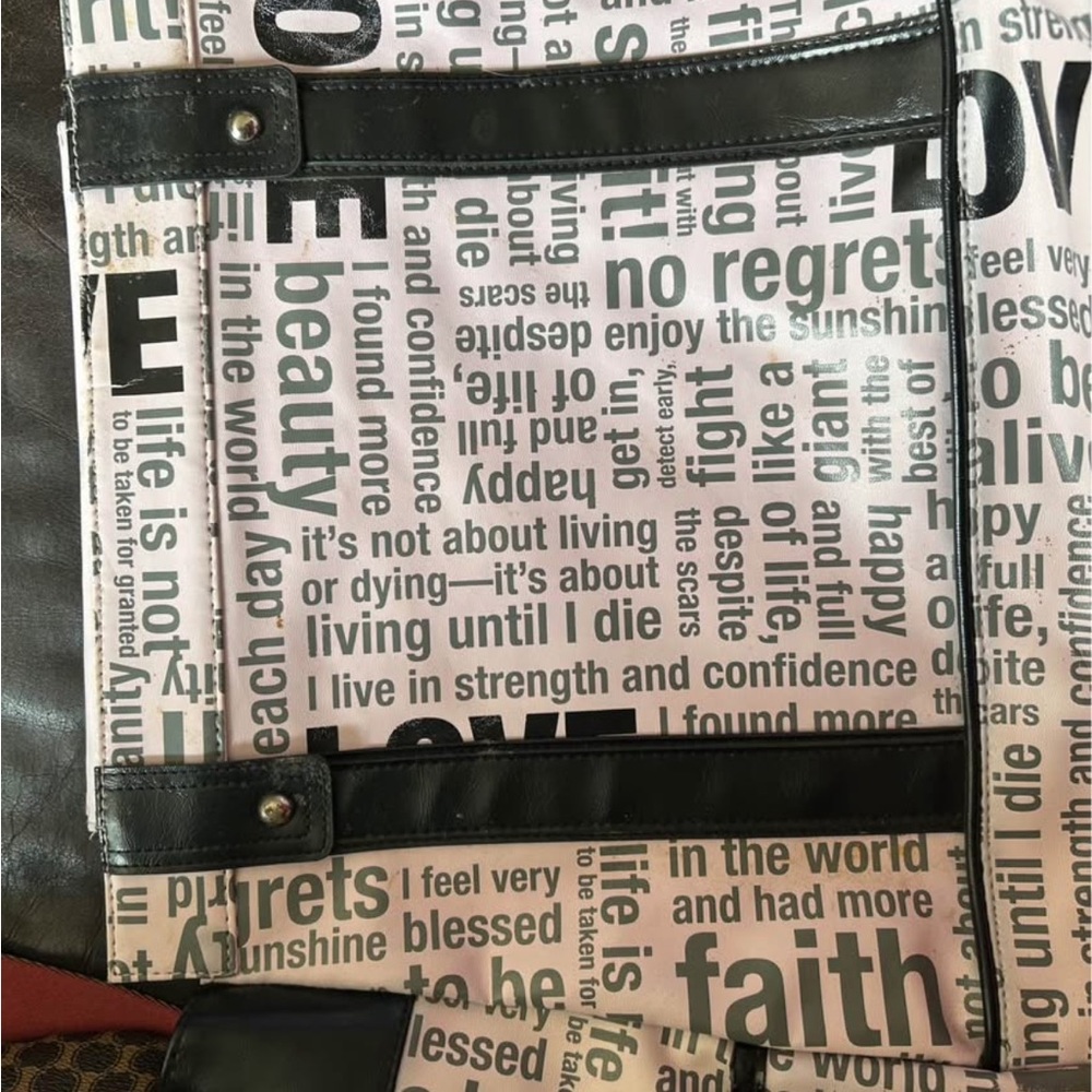 Black and White Graphic Print Men's Bag